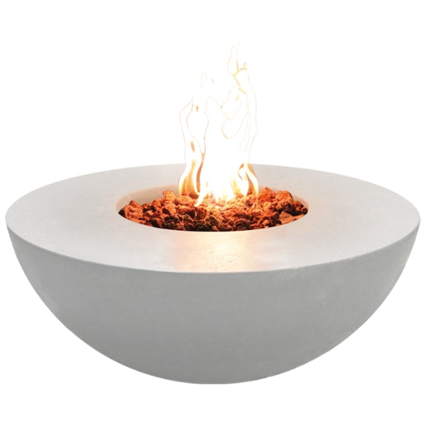 Stonelum Venecia 01 Gas Fire Bowl Marble White in White Background