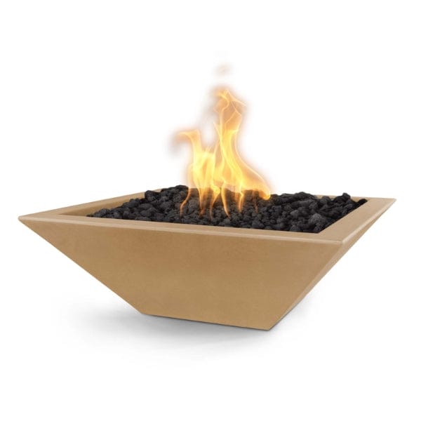 The Outdoor Plus Maya Concrete Fire Bowl in Brown color with white background