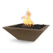 The Outdoor Plus Maya Concrete Fire Bowl in Chocolate color with white background