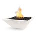 The Outdoor Plus Maya Concrete Fire Bowl in Limestone color with white background