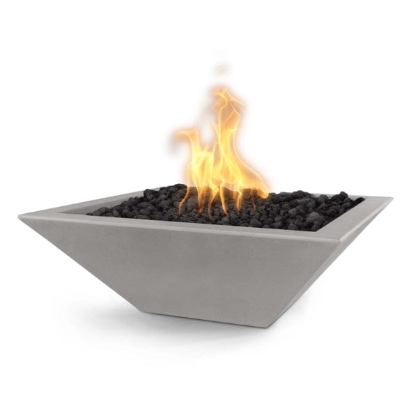 The Outdoor Plus Maya Concrete Fire Bowl in Natural Gray color with white background