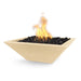 The Outdoor Plus Maya Concrete Fire Bowl in Vanilla color with white background