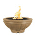 The Outdoor Plus Roma Concrete Fire Bowl Brown Color in white background