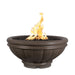 The Outdoor Plus Roma Concrete Fire Bowl Chocolate Color in white background