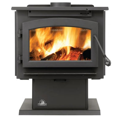 Timberwolf Economizer 2100-1 in Pedestal: Elevate your heating experience with this sleek pedestal model. Against a clean white background, its modern design stands out, combining style and efficiency. The Timberwolf Economizer 2100-1 in Pedestal delivers both warmth and aesthetic appeal, making it a versatile addition to any space.