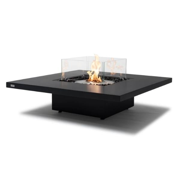 Vertigo 50 Fire Pit Table in Graphite Color With Windscreen