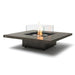 Vertigo 40 Fire Pit Table in Natural Color With Windscreen