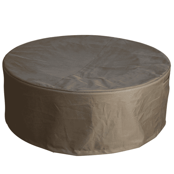Elementi Lunar Round Concrete Fire Pit Table OFG101 Free Canvas Cover