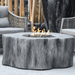 Elementi Manchester Fire Table In Classic Grey With Flame On