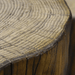 Elementi Warren Table - Propane - OFG307 Redwood Glass Fiber Reinforced Concrete Close Up of Texture and Wood Grain Finish Top Side