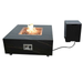 Elementi Plus Sofia Marble Porcelain Fire Table OFP103BB With Propane Tank Cover