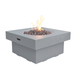Modeno Branford Square Concrete Fire Pit Table OFG141  Light Gray with Flame White Background