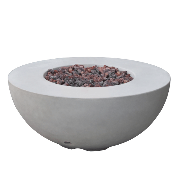 Modeno Roca Round Concrete Fire Table OFG107 no flame with white background