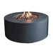 Modeno Venice Round Concrete Fire Pit OFG113 With Flame White Background