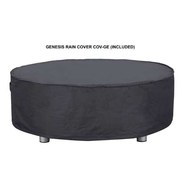 PyroMania Fire Genesis Round Concrete Fire Pit Table Free Canvas Cover