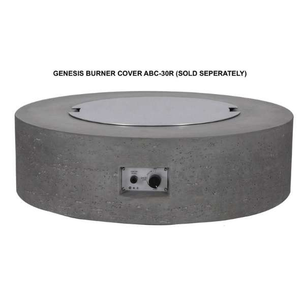 PyroMania Fire Genesis Round Concrete Fire Pit Table With Optional Stainless Steel Cover