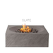 PyroMania Fire Paloma Square Concrete Fire Pit Slate With Flame on White Background