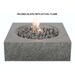 PyroMania Fire Paloma Square Concrete Fire Pit Slate With Actual Flame on White Background