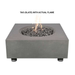 PyroMania Fire Tao Square Concrete Commercial Fire Pit Table Slate WIth Actual Flame Top Side View