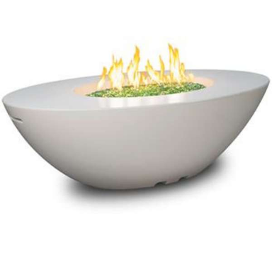 American Fyre 60_ Calais Oval Fire Table On A White Background