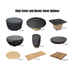 American Fyre 60_ Calais Oval Fire Table Vinyl Cover And Burner Cover Options