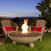 American Fyre Designs 54_ Versailles Fire Bowl In An Outdoor Sample Set Up