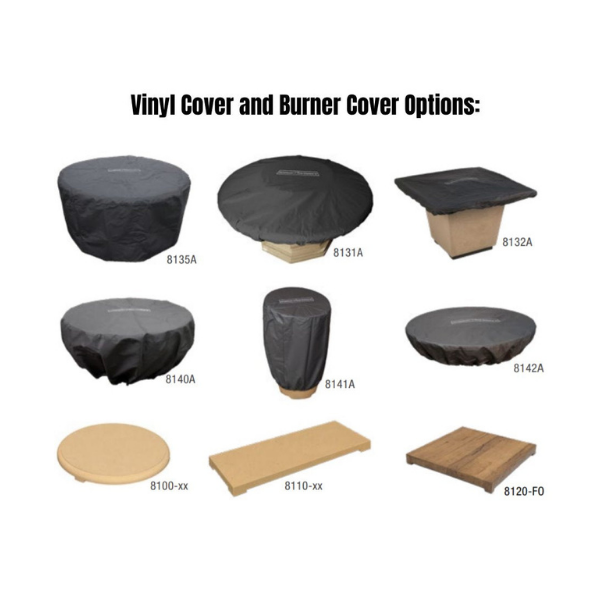American Fyre Designs Fiesta Fire Table Vinyl Cover And Burner Cover Options