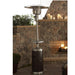 AZ Patio Heater 87" Two Tone Outdoor Patio Heater with Table- Hammered Bronze & Stainless Steel Patio Heater AZ Patio Heaters Outdoor set up