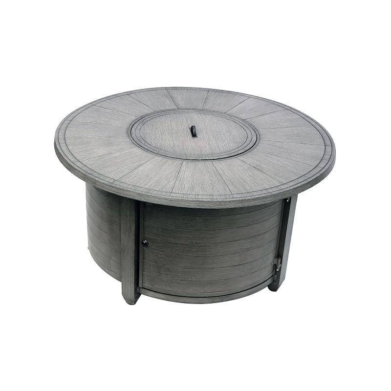 AZ Patio Heaters Brush wood Round Aluminum Fire Pit Table FS-2017-FPT - In whitebackground