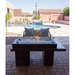 Az Patio Heaters Rectangle Glass Fire Pit Wind Guard In An Outdoor Sample Set Up