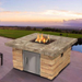Cal Flame Fire Pit Fpt S301m With Flame On A Deck