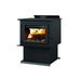 Century Heating Fw3500 Wood Stove Cb00024 In White Background Side View with Flames