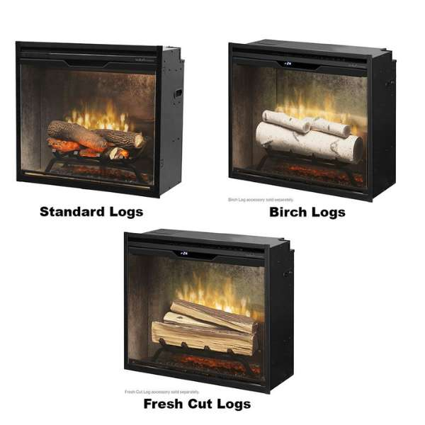 Dimplex Revillusion_ 24 Inch Built In Electric Fireplace Different Log Options 