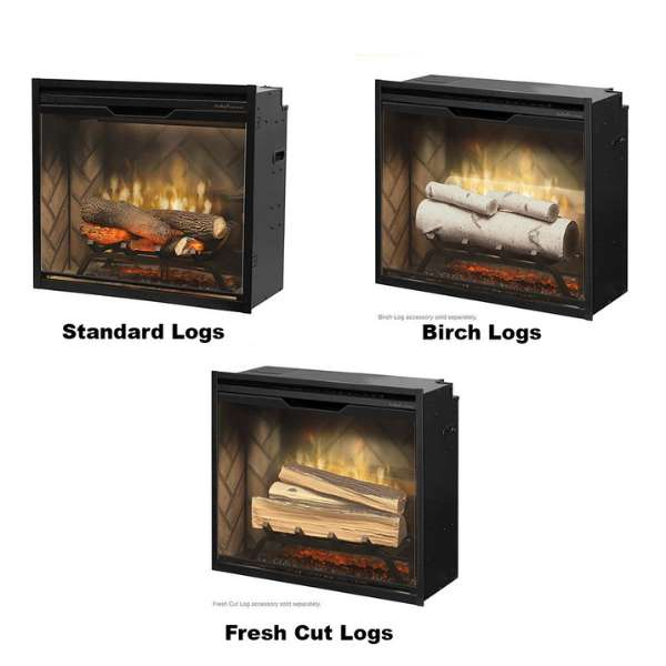 Dimplex Revillusion_ 24 Inch Built In Electric Fireplace Different Log Options