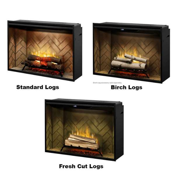 Dimplex Revillusion_ 42_ Built In Electric Fireplace Different Logs Options