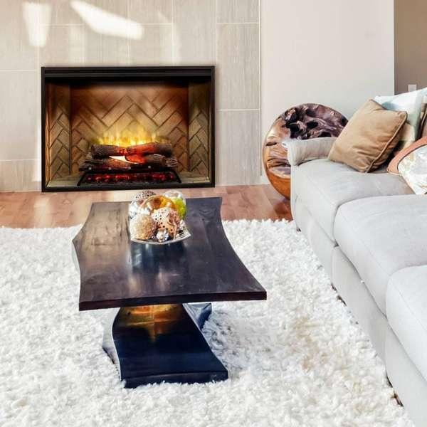 Dimplex Revillusion_ 42_ Built In Electric Fireplace On A Living Room Sample Set Up