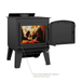 Drolet Black Stag Ii Wood Stove Db03411 In White Background Open Door