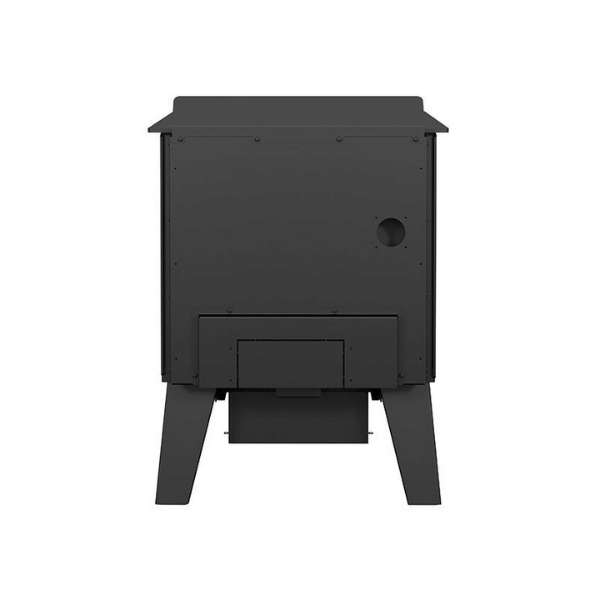 Drolet Black Stag Ii Wood Stove Db03411 In White Background Back View