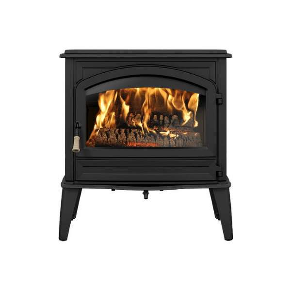 Drolet Cape Town 1800 Cast Iron Wood Stove Db04900 In White Background Front View