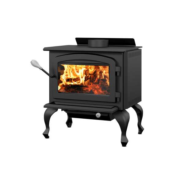 Drolet Columbia Ii Wood Stove Db03016 In White Background Side View