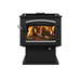 Drolet Escape 2100 Wood Stove With Brushed Nickel Trims Db03131 In White Background Front View