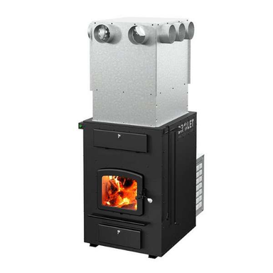 Drolet Heat Commander Wood Furnace Df02003 In White Background Side View