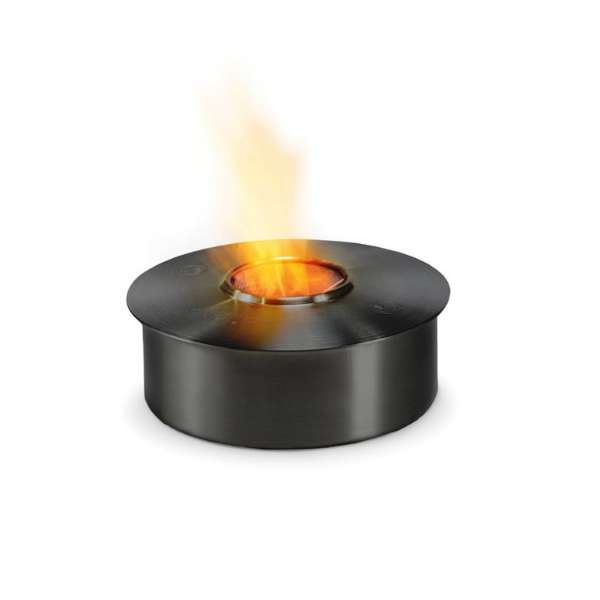    Ecosmart Ab3 Ethanol Burner In Black With Flame On A White Background