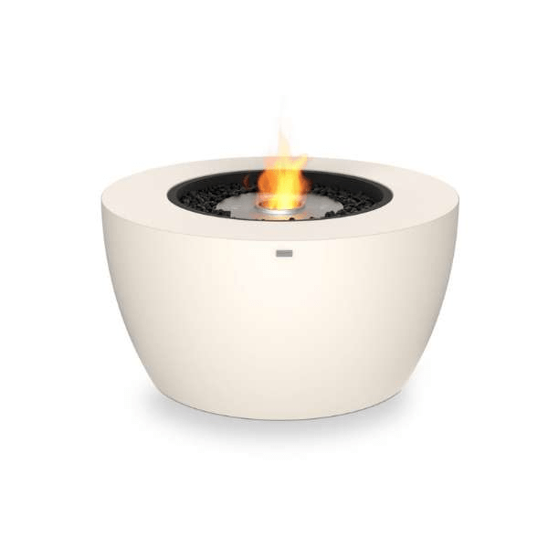 Ecosmart Fire Pod 40 Freestanding Fire Pit In Bone On A White Background