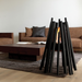       Ecosmart Fire Stix In Color Black With Flame In Living Room Set Up