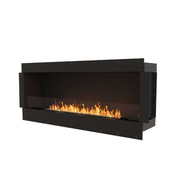Ecosmart Flex Single Sided Bioethanol Fireplace Side View Without Box And Flame On A White Background