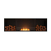 Ecosmart Flex Single Sided Bioethanol Fireplace Front View With Two Box And Flame On A White Background
