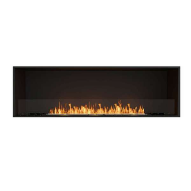 Ecosmart Flex Single Sided Bioethanol Fireplace No Box With Flame On A White Background