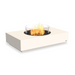 Ecosmart Martini 50 Fire Pit Table In Bone With Flame And Windscreen On A White Background