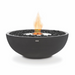 Ecosmart Mix 600 Bioethanol Freestanding Fire Bowl In Graphite With Flame On A White Background